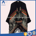 2016 winter black poncho shawl ladies wraps with tassel